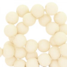 Acryl Perlen rund 4mm matt Cashmere white
